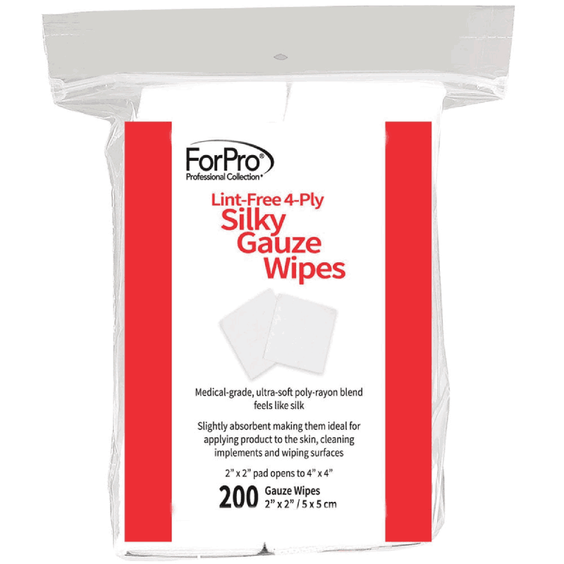 ForPro Lint-Free 4-Ply Silky Gauze Wipes 2x2 200-Count